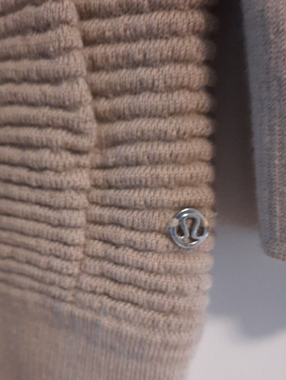 lululemon athletica Light Beige Open-Front Ribbed Cardigan - Picture 2 of 7